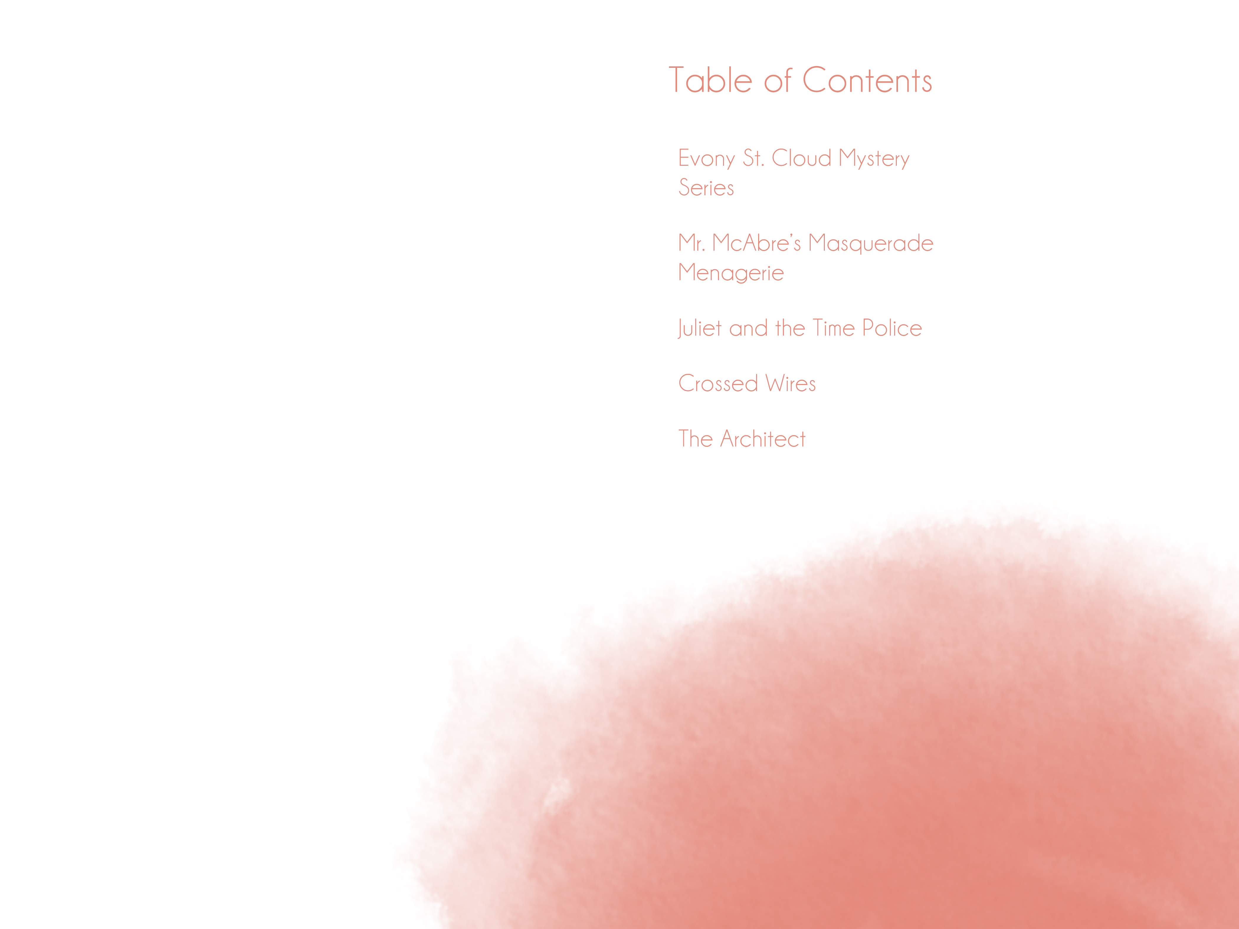 table of contents